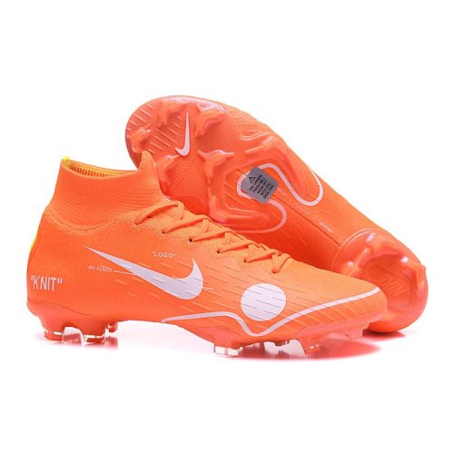 Nike Mercurial Superfly VI Elite FG - Blanco roto Naranja_1.jpg